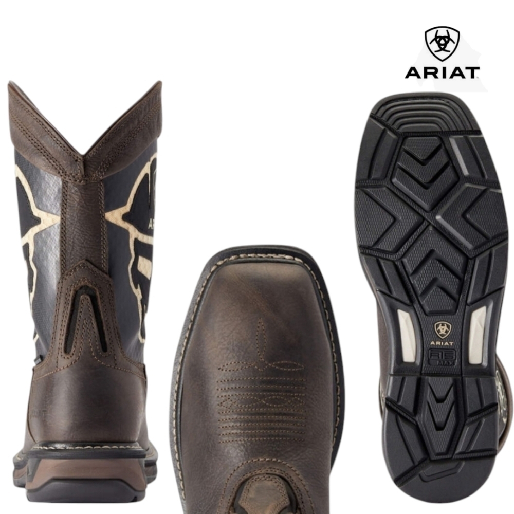 ARIAT Workhog XT VentTek Bold Carbon Toe Men's 7D Iron Coffee Roughneck NEW IB - Picture 3 of 10